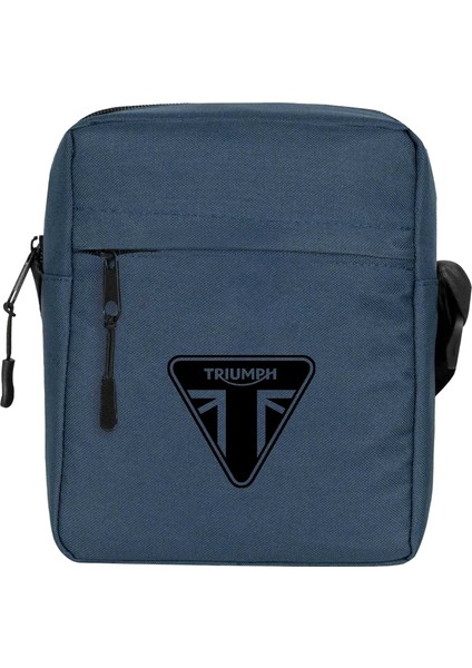 T. Motorcycles Ltd Omuz Çantası Fermuarlı Lacivert Renk