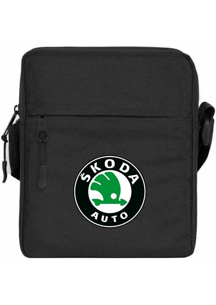 Skoda Auto Omuz Çantası Fermuarlı Siyah Renk