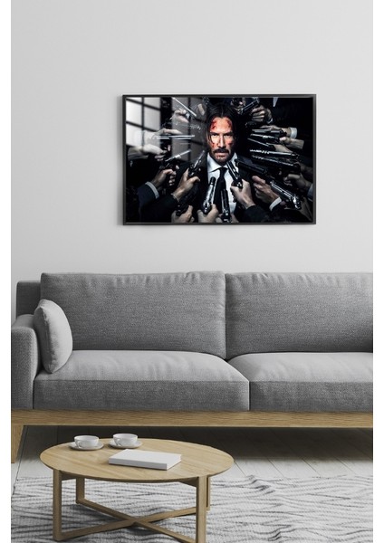 John Wick Çerçeveli Metal Poster Tablo