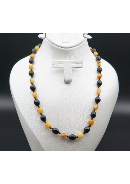 Oltu Taşı ve Kehribar Kadın Kolye SK000143