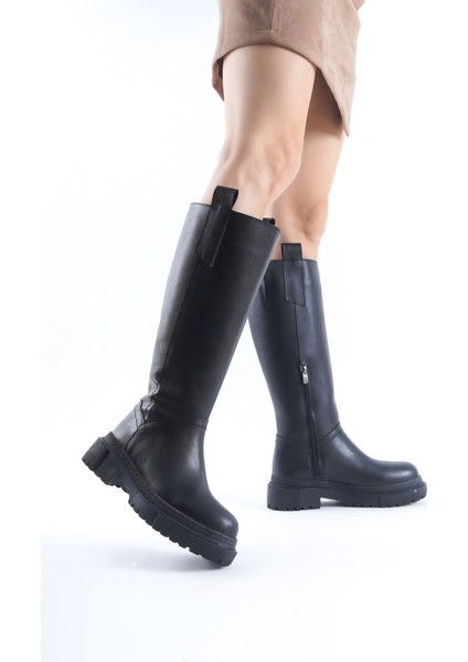 Amy Siyah Cilt Kadın Çizme