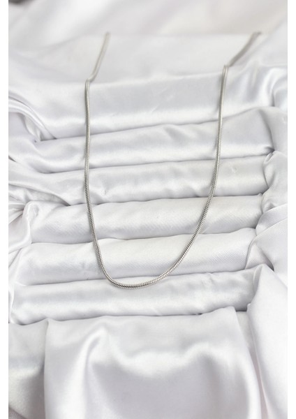 316L Çelik Zincir Gümüş Renk 60 cm Yılan Zincir Kadın Kolye fiyatları