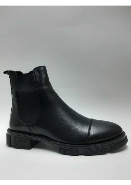 Hakiki Deri Esnek Siyah Bağcıksız Chelsea Model Kışlık Erkek Bot C-7684254RMS fiyatları