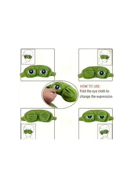 Süper Yumuşak Kurbağa Uyku Maskesi | Rahat Seyahat ve Şekerleme Göz Bandı (1 Adet) fiyatları
