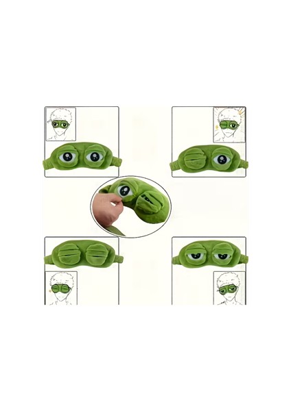 Süper Yumuşak Kurbağa Uyku Maskesi | Rahat Seyahat ve Şekerleme Göz Bandı (1 Adet) indirimleri