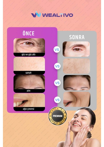 Yüz Bandı 72’li Şeffaf Kırışıklık ve Kaz Ayağı Için Yüz Germe Bantları Wrinkle Patch Seti