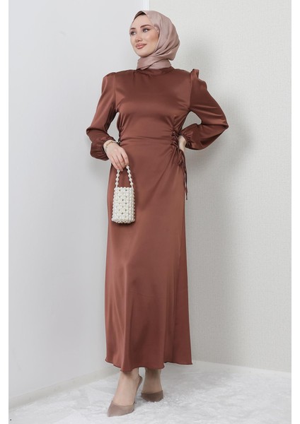 Sahra Tesettür Elbise Bakır modelleri