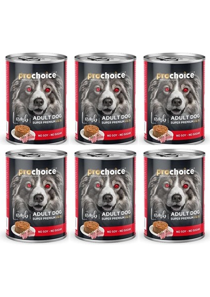 Kuzu ve Somon Etli Havuçlu Sekersiz Ezme Yetiskin Köpek Konservesi 400GR*6 Adet