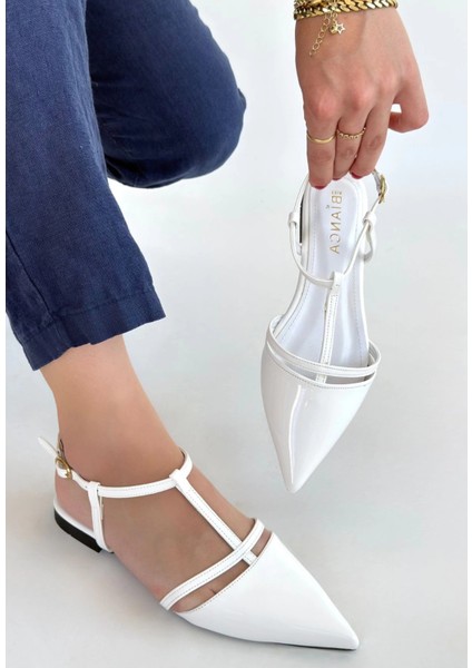 Xmpdby Canca Beyaz Rugan Babet Ayakkabı (Numara: 36) fiyatları