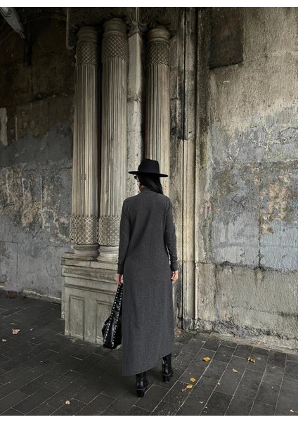 Xmpdby Boğazlı Kalın Bürümcük Uzun Elbise Siyah (Beden: M) indirimleri