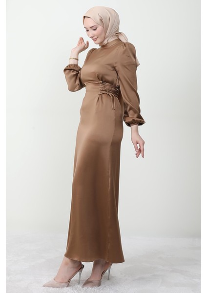 Sahra Tesettür Elbise Karamel fiyatları