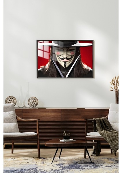 V For Vendetta Çerçeveli Metal Poster Tablo fiyatları
