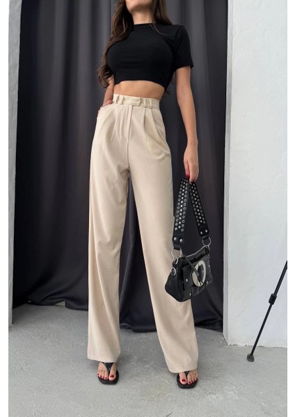 Xmpdby Kancalı Pantolon Krem (Beden: Xl)