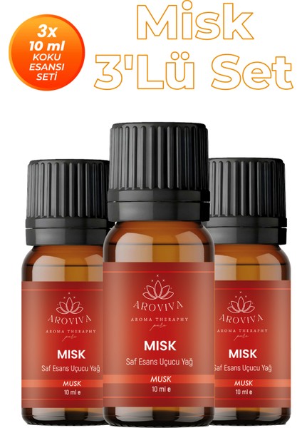 Misk 3'lü Oda Kokusu Seti - Kadifemsi & Cazibeli (3X10ML)