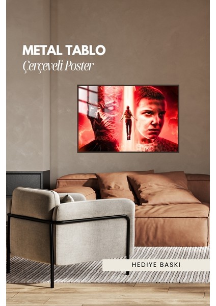 Çerçeveli Stranger Things Metal Poster Tablo fiyatları