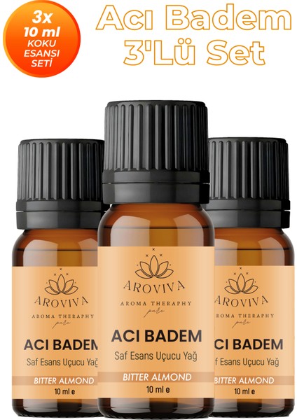 Acı Badem 3'lü Oda Kokusu Seti - Bademli Tatlı Kaçamak (3X10ML)