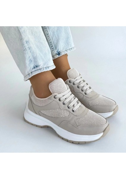 Xmpdby Slar Bej Cilt Bağcıklı Spor Ayakkabı (Numara: 39) fırsatları