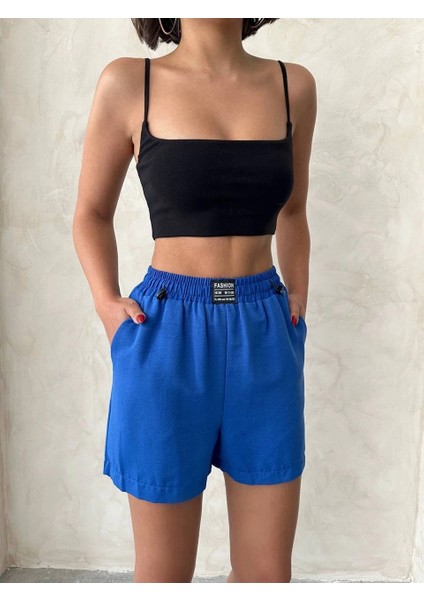 Xmpdby Armalı Keten Şort Saks Mavisi S251003 (Beden: S) indirimleri