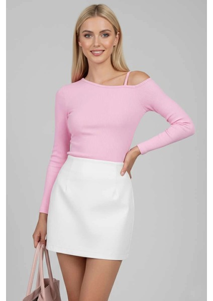 Xmpdby Tek Omuz Ipli Bluz Pembe T4328 (Beden: Xl)