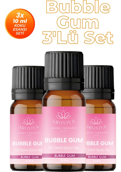 Bubble Gum 3'lü Oda Kokusu Seti - Eğlenceli & Şekerli (3X10ML)