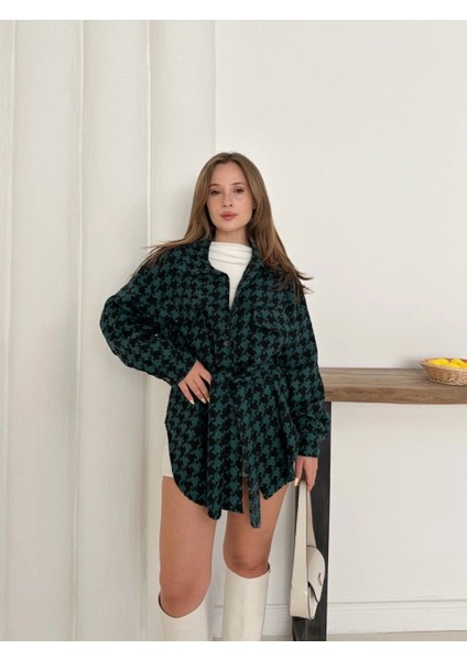 Xmpdby Uzun Kaşe Gömlek Petrol Yeşili ST255812 (Beden: L) modelleri