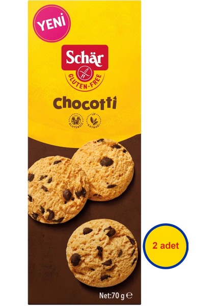 Chocotti Damla Çikolatalı Glutensiz Kurabiye 70 G (2 Adet)