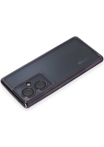 Vivo V29 Lite Kılıf Razer Lensli Silikon - Mor modelleri