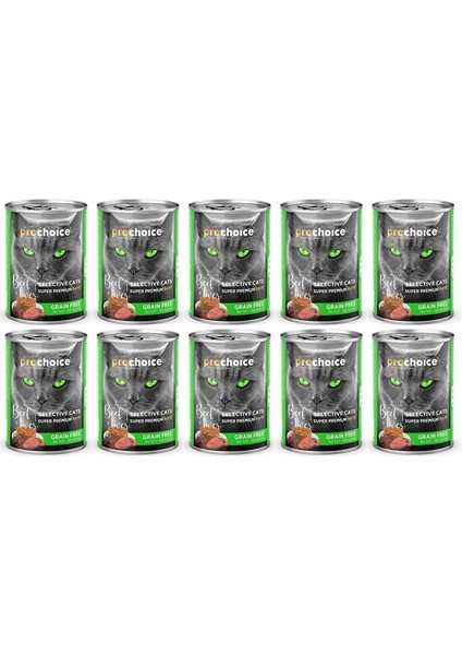 Selective Biftek ve Cigerli Kiyilmis Yetiskin Kedi Konservesi 400 Gr*10 Adet