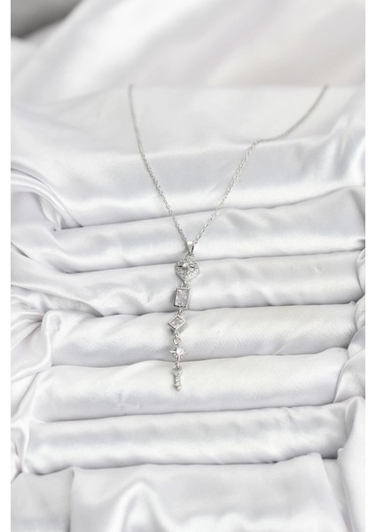 316L Çelik Zincir Gümüş Renk Kutup Yıldızı Enerji Model Kadın Y Kolye fiyatları