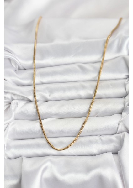 316L Çelik Zincir Gold Renk 60 cm Yılan Zincir Kadın Kolye fiyatları
