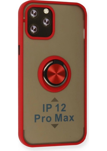 Ieg iPhone 12 Pro Kılıf Montreal Yüzüklü Silikon Kapak - Kırmızı fiyatları