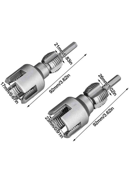 2’ Li Set Iç Dış Plastik Boru Diş Açma Seti 1/2 ve 3/4 Inç Borularla Uyumlu