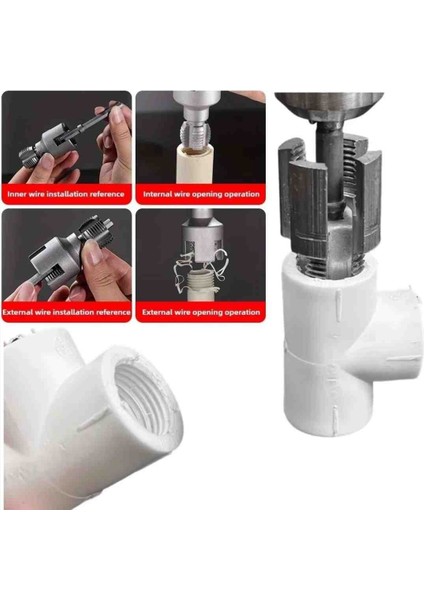 2’ Li Set Iç Dış Plastik Boru Diş Açma Seti 1/2 ve 3/4 Inç Borularla Uyumlu fırsatları