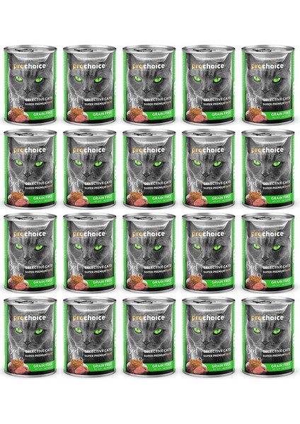 Selective Biftek ve Cigerli Kiyilmis Yetiskin Kedi Konservesi 400 Gr*20 Adet