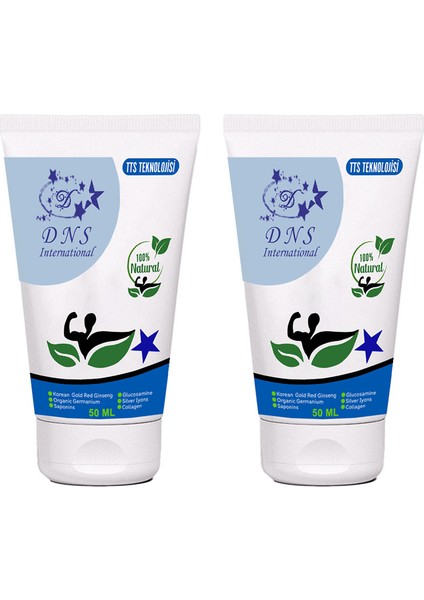 : 2 Adet Ginsengli Kolajenli Gümüş Iyonu Glukozamin Saponins Germanyumlu Tts Teknolojisi Krem 50 ml