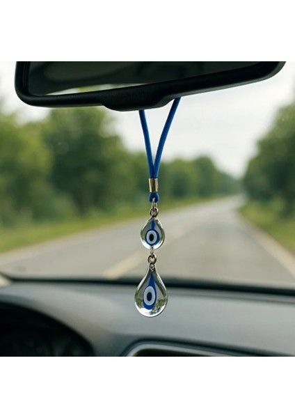 Cam Nazar Boncuklu Dikiz Aynasi Süsü El Yapimi Damla Nazarlik fiyatları