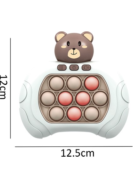 Sevimli Ayıcık Işıklı ve Sesli Pilli Popit Eğitici Oyuncak Push Pop Konsol 4 Farklı Oyun Modlu fiyatları