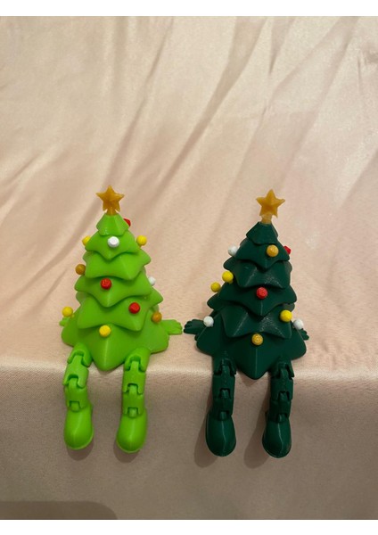 2'li Mini Yeni Yıl Ağacı ve Hediye Kutusu Eklemli Hareketli Köşe Süsü Hediyelik fiyatları