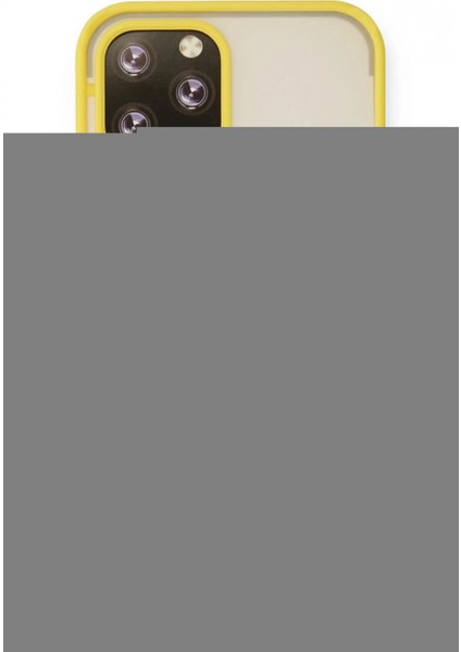 Ieg iPhone 12 Pro Kılıf Montreal Yüzüklü Silikon Kapak - Sarı