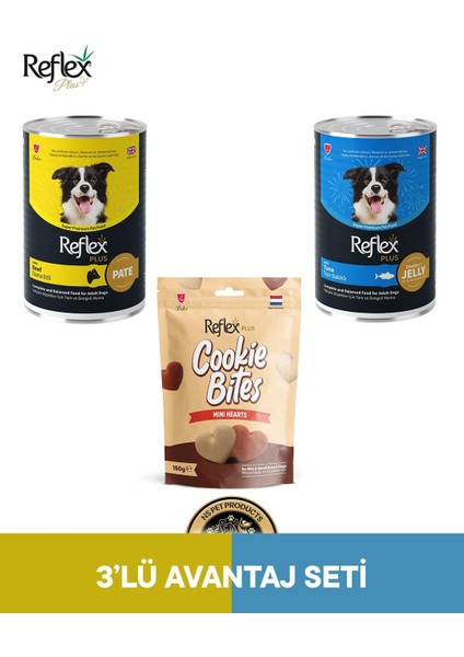 Plus Köpek Maması 3'lü Avantaj Set