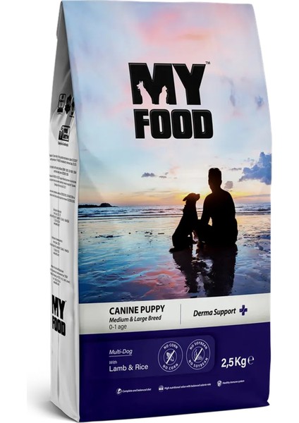 Kuzulu Pirinçli Orta&büyük Irk Yavru Köpek Maması 2.5 Kg