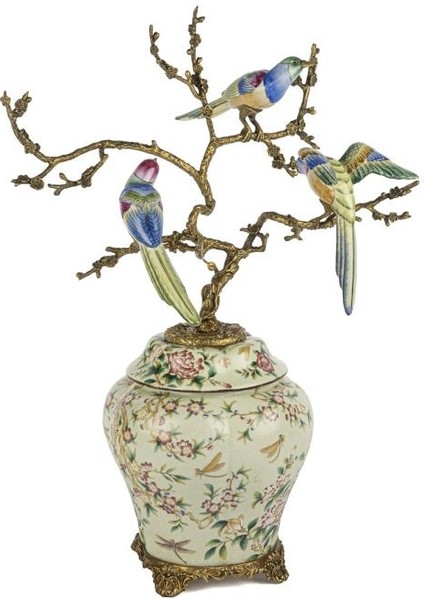 Dallı Kuş Figürlü Küp 40X60CM