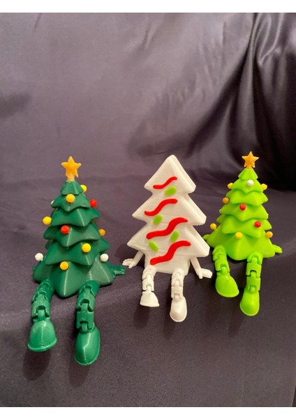 Yılbaşı Temalı Dekor Figürleri 3’lü Set – Ağaç ve Hediye Kutusu Hediyelik Konsept modelleri