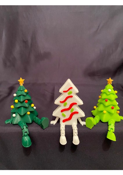 Yılbaşı Temalı Dekor Figürleri 3’lü Set – Ağaç ve Hediye Kutusu Hediyelik Konsept fırsatları