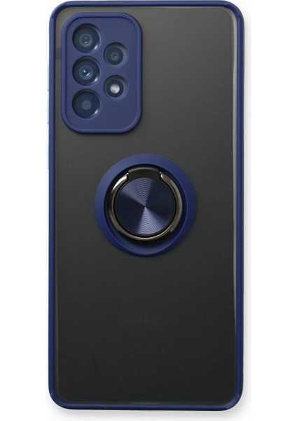 Ieg Samsung Galaxy A73 5g Kılıf Montreal Yüzüklü Silikon Kapak - Lacivert