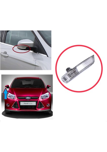 Ford Focus 2007-2020 Mondeo Mk4 2007-2015 8M5113B384AA Için Sağ Yan Ayna Sinyali Beyaz fırsatları