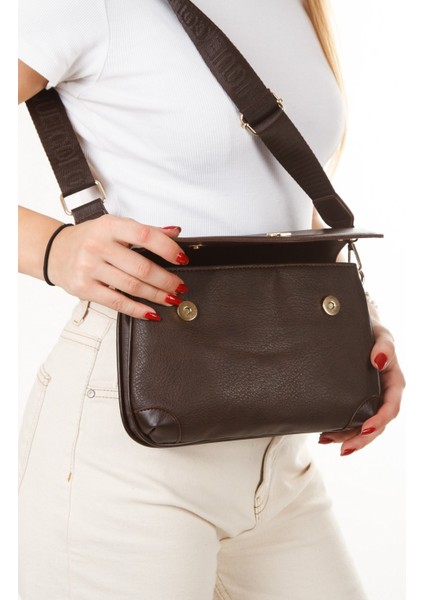 Kadın Deri Uzun Askılı El ve Omuz Çantası – Kahverengi – NEWPOLO364 indirimleri