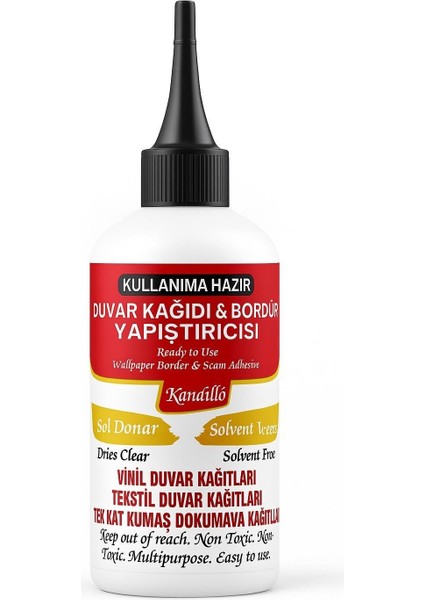 Hazır 250 Gr. Şeffaf Duvar Kağıdı Tutkalı , Bordür Vinil Tekstil El Işi Yapıştırıcı Tutkal