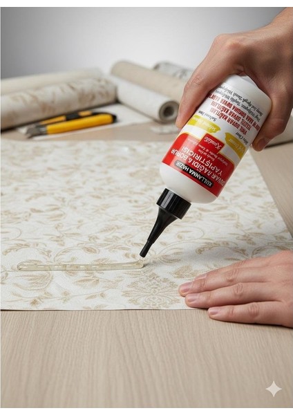 Hazır 250 Gr. Şeffaf Duvar Kağıdı Tutkalı , Bordür Vinil Tekstil El Işi Yapıştırıcı Tutkal modelleri