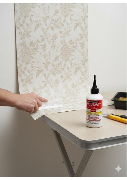 Hazır 250 Gr. Şeffaf Duvar Kağıdı Tutkalı , Bordür Vinil Tekstil El Işi Yapıştırıcı Tutkal fırsatları